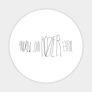 Hozier logo style full name (black type) Magnet